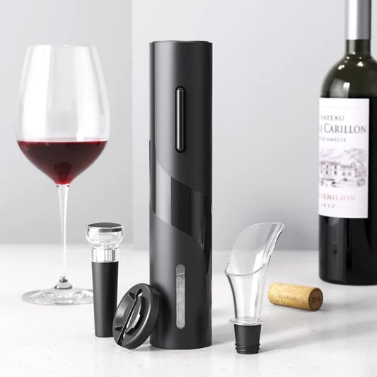 Electric Wine Bottle Opener with Foil Cutter – Cordless & LED